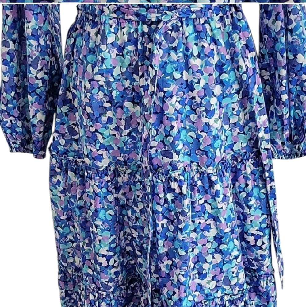 Sara Campbell Blue Floral Maxi Dress - Picture 7 of 8